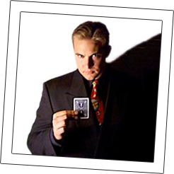 Magician performing at a private party