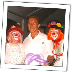 Linda Norris with Arnold Schwarzenegger